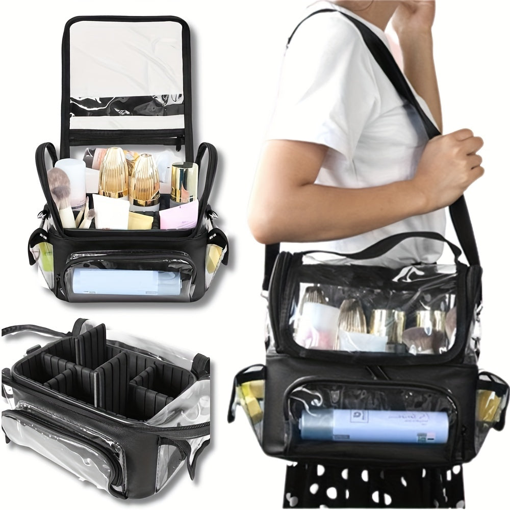 Clear Makeup Brush Case Stand Holder Cup Travel Professional Cosmetic Bag