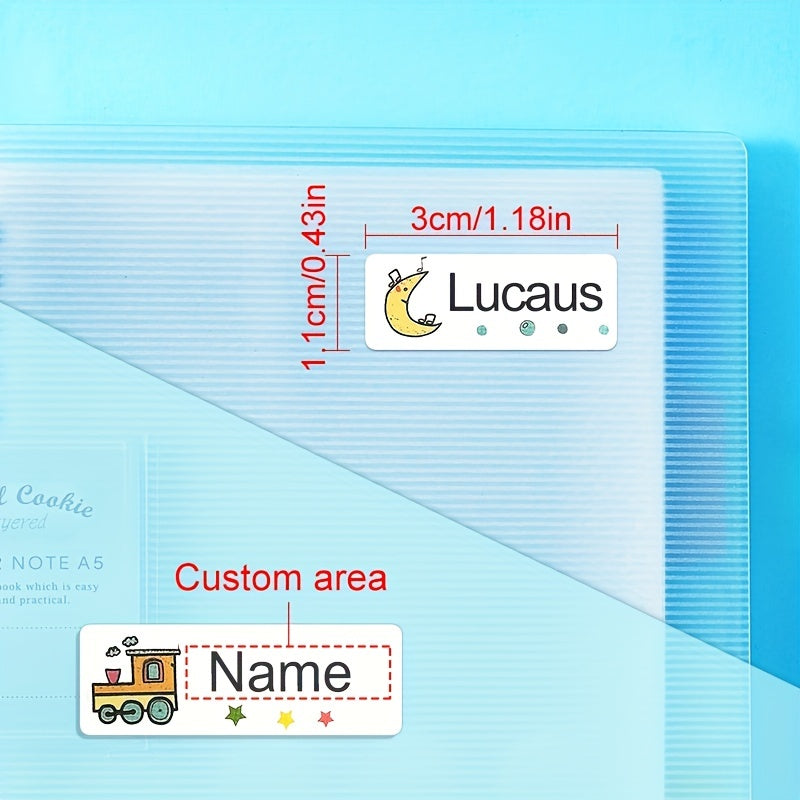 240pcs Custom Name Stickers Waterproof Personalized Labels MEDIUM Size 3x1