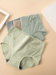 4pcs Crane Pattern Briefs Women's Lingerie Underwear