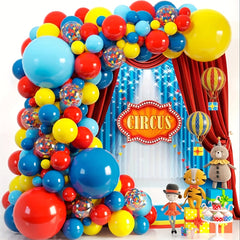 100pcs Clown Balloon Toy Balloon Chain Set Circus Themed Party Decoration