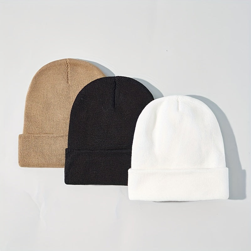 Winter Knitted Hat Beanie Outdoor Skull Cap Warm Ski Hat