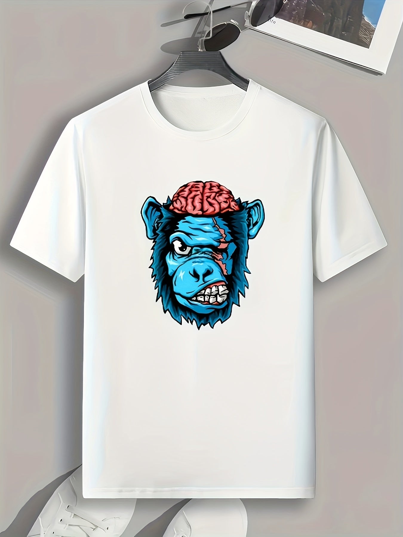 Strange Monster Print Men's Graphic T shirt for Summer