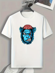 Strange Monster Print Men's Graphic T shirt for Summer