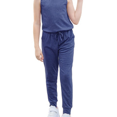 Girls Sleeveless Drawstrings Jumpsuit for Summer