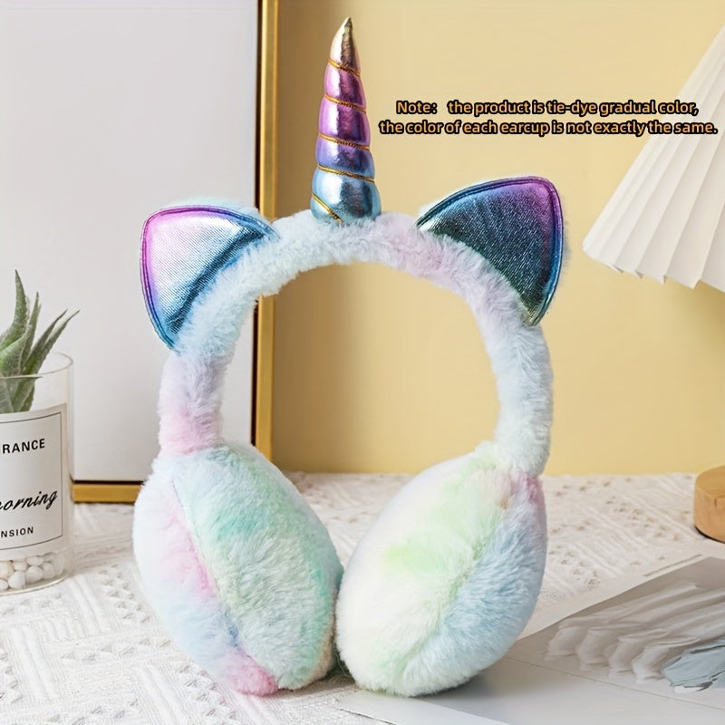 Unicorn Gradient Winter Warm Earmuffs Anti Freeze Ear Protector