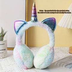 Unicorn Gradient Winter Warm Earmuffs Anti Freeze Ear Protector