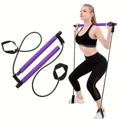 Pilates Bar Kit with Resistance Bands for Home Gym Workout