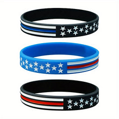 American Flag Silicone Sports Bracelet - Patriot Gift