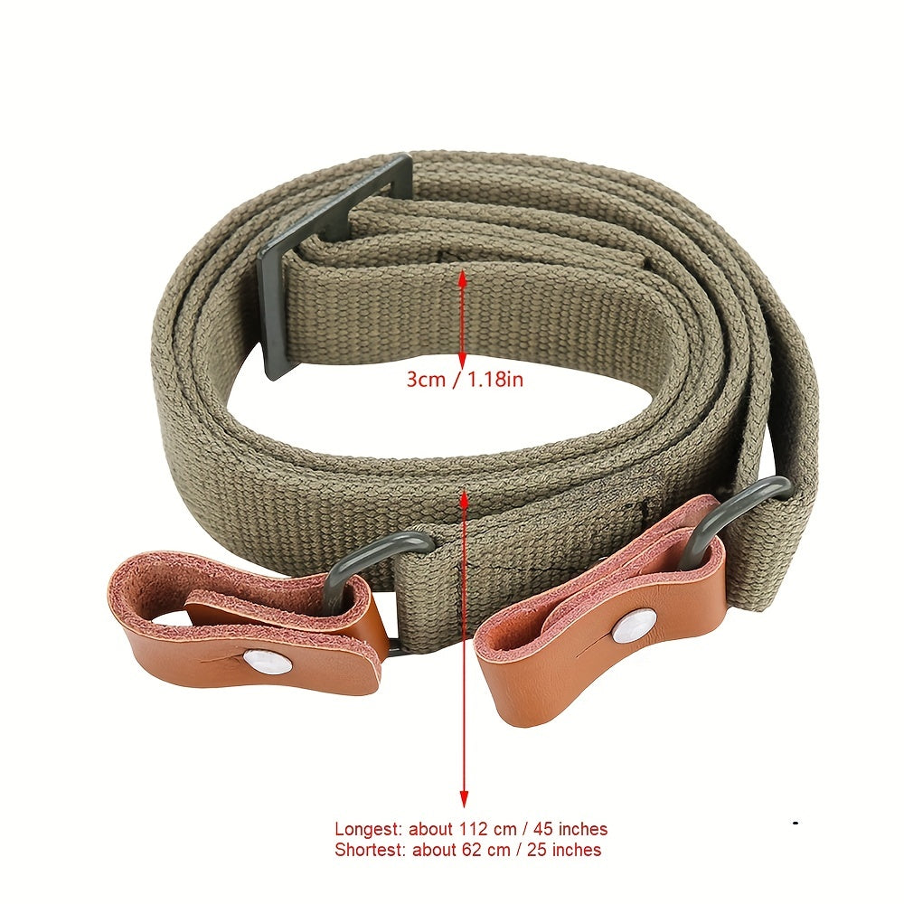 Adjustable 2 Point Strap Rope Cowhide Leather Belt Strap