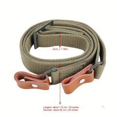 Adjustable 2 Point Strap Rope Cowhide Leather Belt Strap