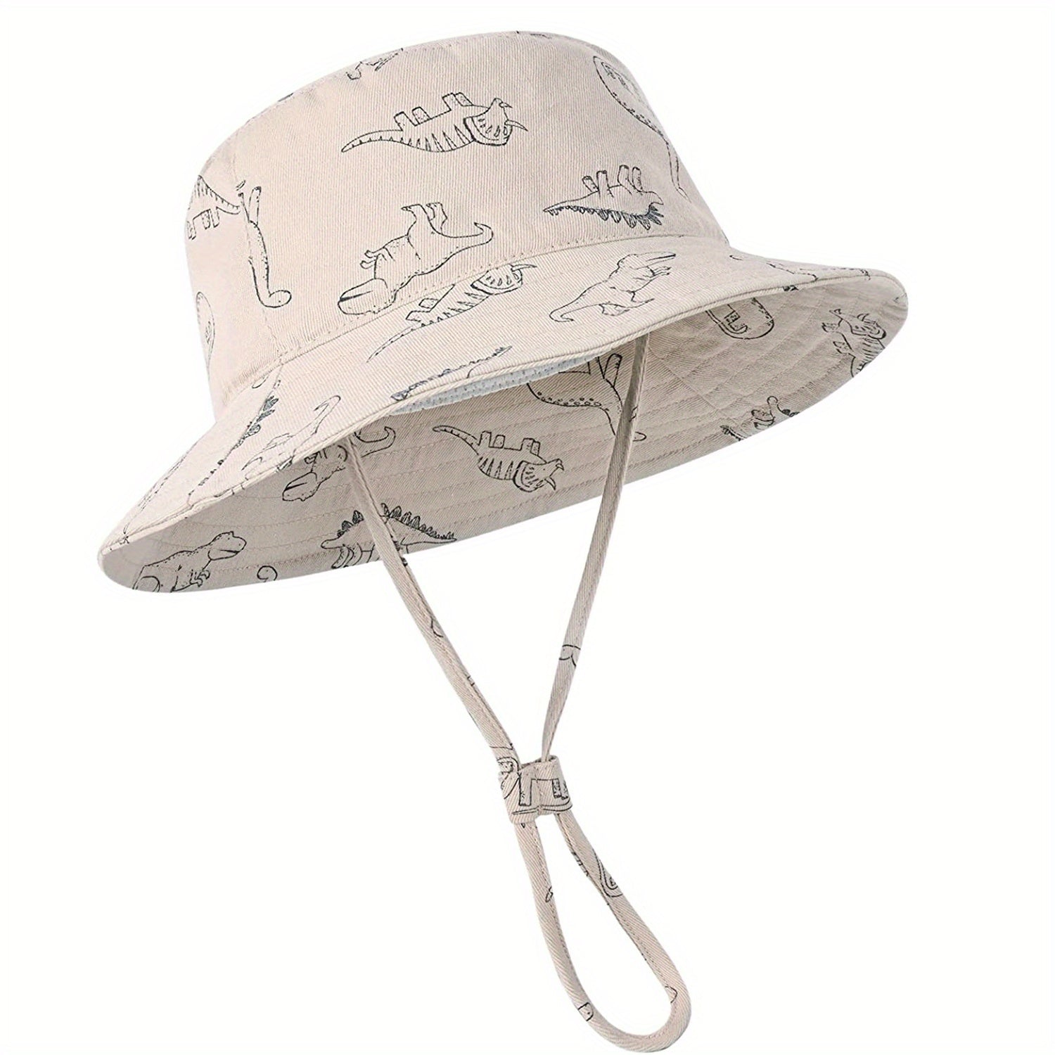 Dinosaur Print Drawstring Sun Hat for Kids
