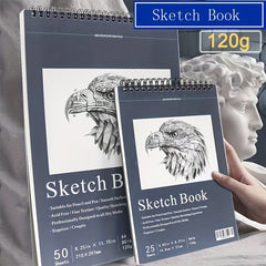 1pc Top Spiral Bound Sketch Pad 50 Sheets 120gsm Acid-Free Art Sketchbook
