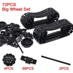MARUMINE Tech Building Blocks Set w/ Car Tank Wheel Gear Tire Parts