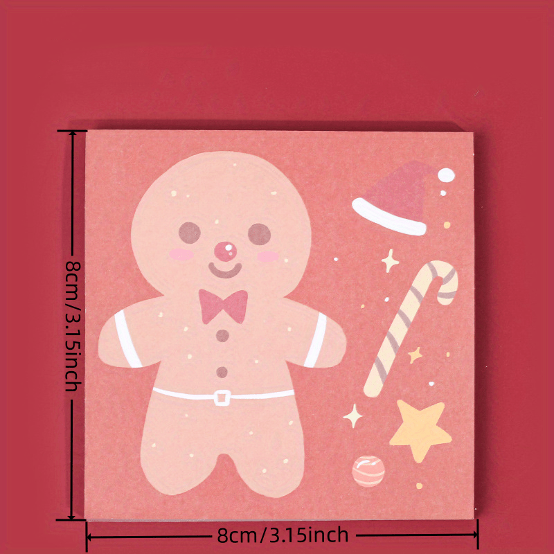 50 Sheets Cartoon Christmas Sticky Notes for Students - Tearable Notepad