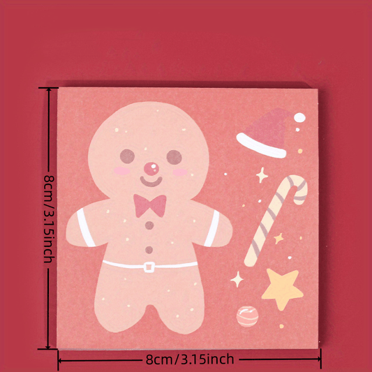 50 Sheets Cartoon Christmas Sticky Notes for Students - Tearable Notepad