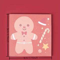 50 Sheets Cartoon Christmas Sticky Notes for Students - Tearable Notepad
