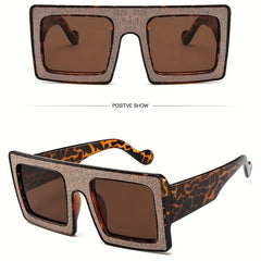 Men's Oversized Sun Protection Sunglasses Square AC Glasses