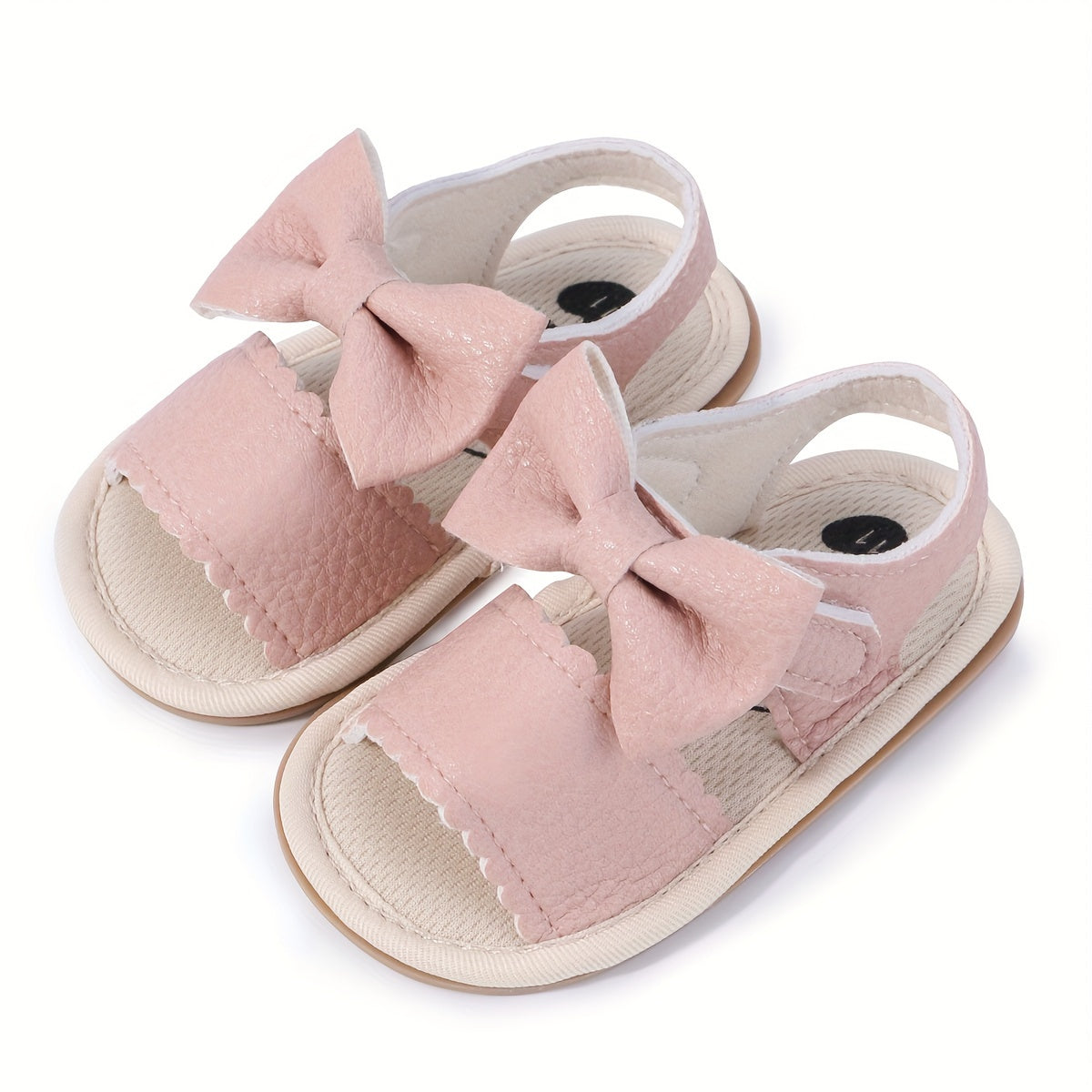 Bowknot Breathable Open Toe Sandals For Baby Girls Lightweight Anti Slip Sandals