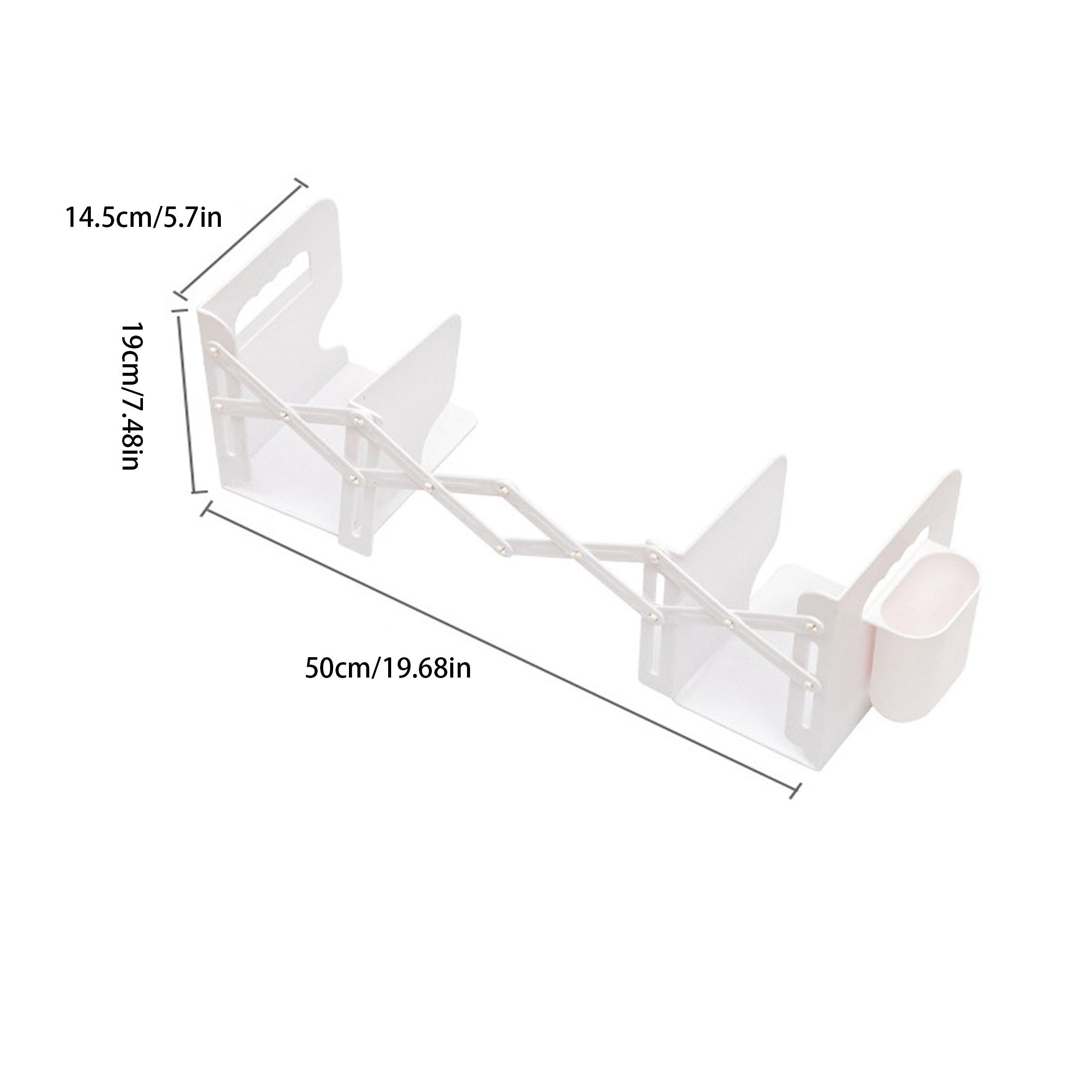 Retractable Book Stand with Pen Holder & Clip