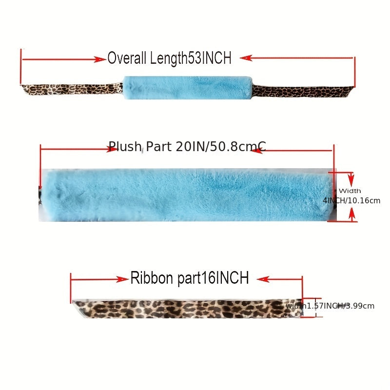 Leopard Print Faux Fur Lace Up Scarf Warm Windproof Neck Wrap For Women