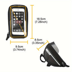 Large Capacity Bike Phone Stand Bag 6-7 inch Touch Screen Waterproof Front Frame