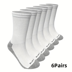 Men's Mid Crew Sport Socks - Sweat Absorbing Comfy Breathable Socks