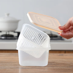 Fruit Container Camping Picnic Storage Box Drainer
