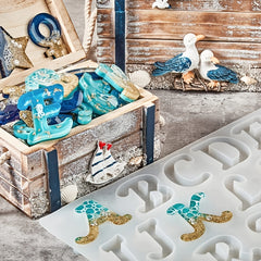 Crystal Resin Drop Glue Letter English Word Silicone Mold Pendant Keychain