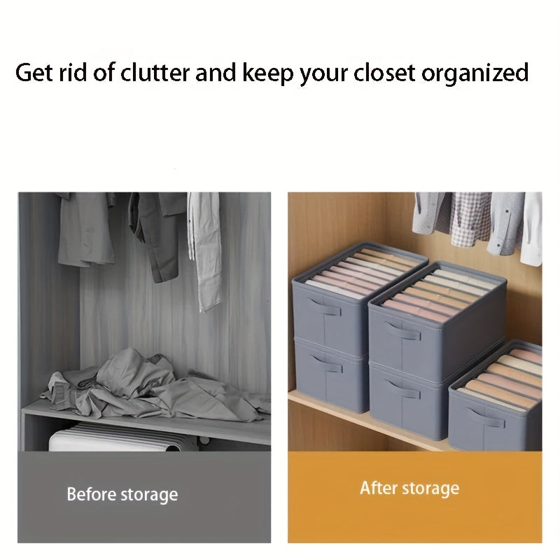 9 Compartment Clothes Storage Box Organizer with Handles