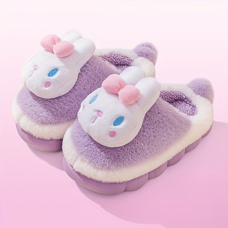 Cartoon Furry Girls House Shoes Non Slip Soft Bottom Indoor Walking Shoes