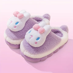 Cartoon Furry Girls House Shoes Non Slip Soft Bottom Indoor Walking Shoes