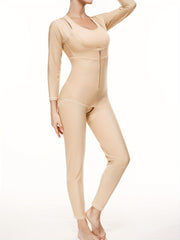 Long Sleeve Bodysuit Thigh Butt Lift Yoga Jumpsuit Activewear