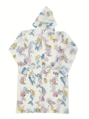 Kid's Waterproof Hooded Raincoat Cartoon Pattern Coat