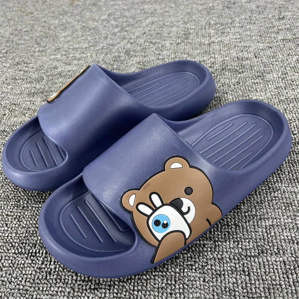 Men's Bear Slip On Slides Soft Sole Non slip Slippers