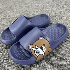 Men's Bear Slip On Slides Soft Sole Non slip Slippers