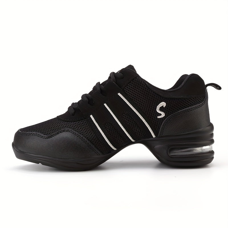 Women's Lace-up Jazz Dance Shoes Split Sole Mesh Sneakers