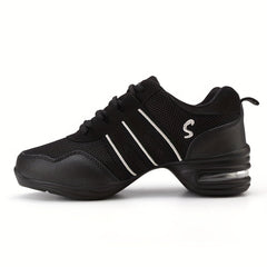 Women's Lace-up Jazz Dance Shoes Split Sole Mesh Sneakers