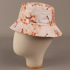 Beige Brunch Bucket Hat Reversible Fisherman Cap Visor Hats