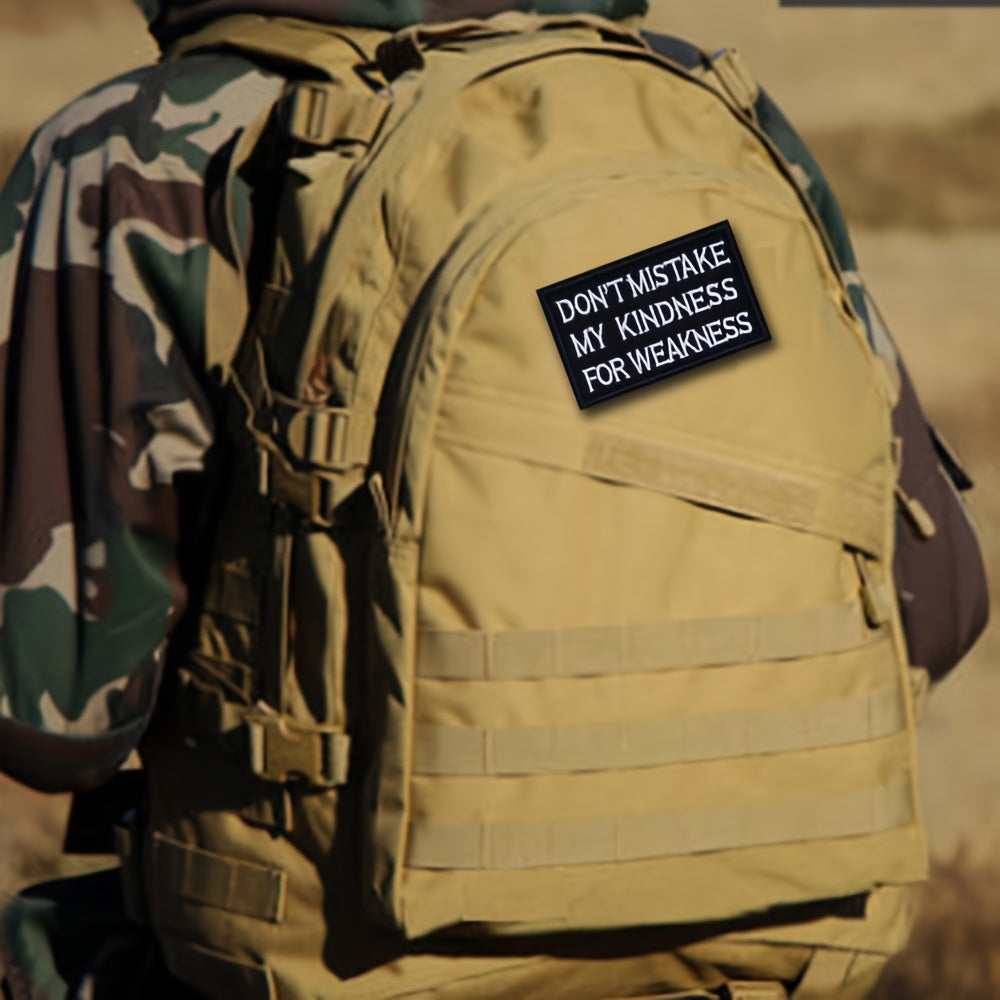 Kindness Not Weakness Morale Patch w/ Hook & Loop for Uniforms Vests Backpacks