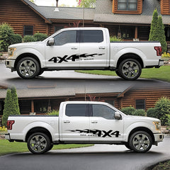 2PCS 4x4 Off Road Fire Totems Stripe Vinyl Stickers
