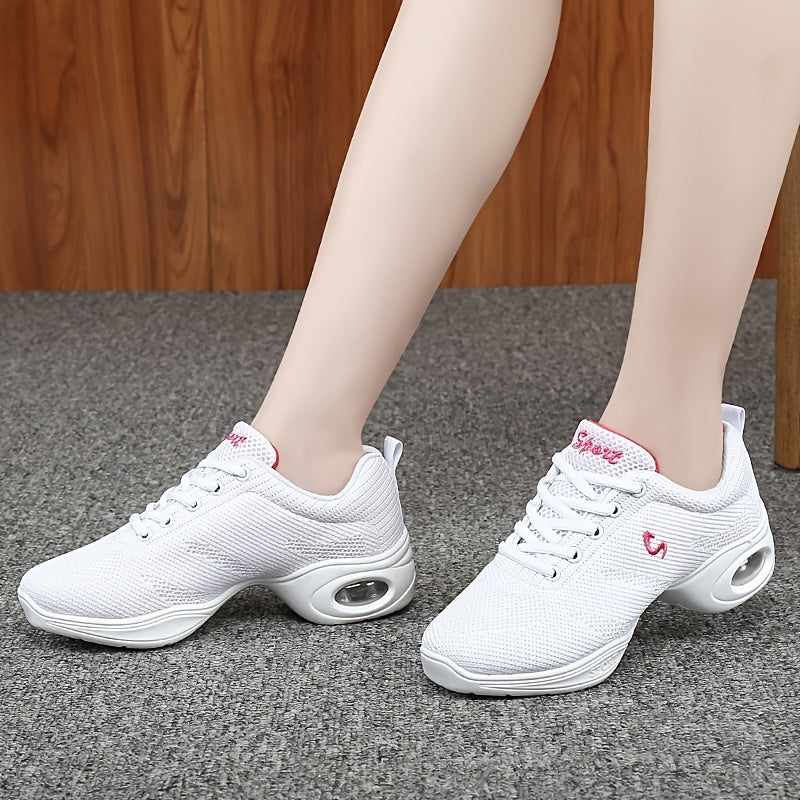 Arch Support Mesh Dance Shoes Non Slip Comfortable Air Cushion Shock Absorption