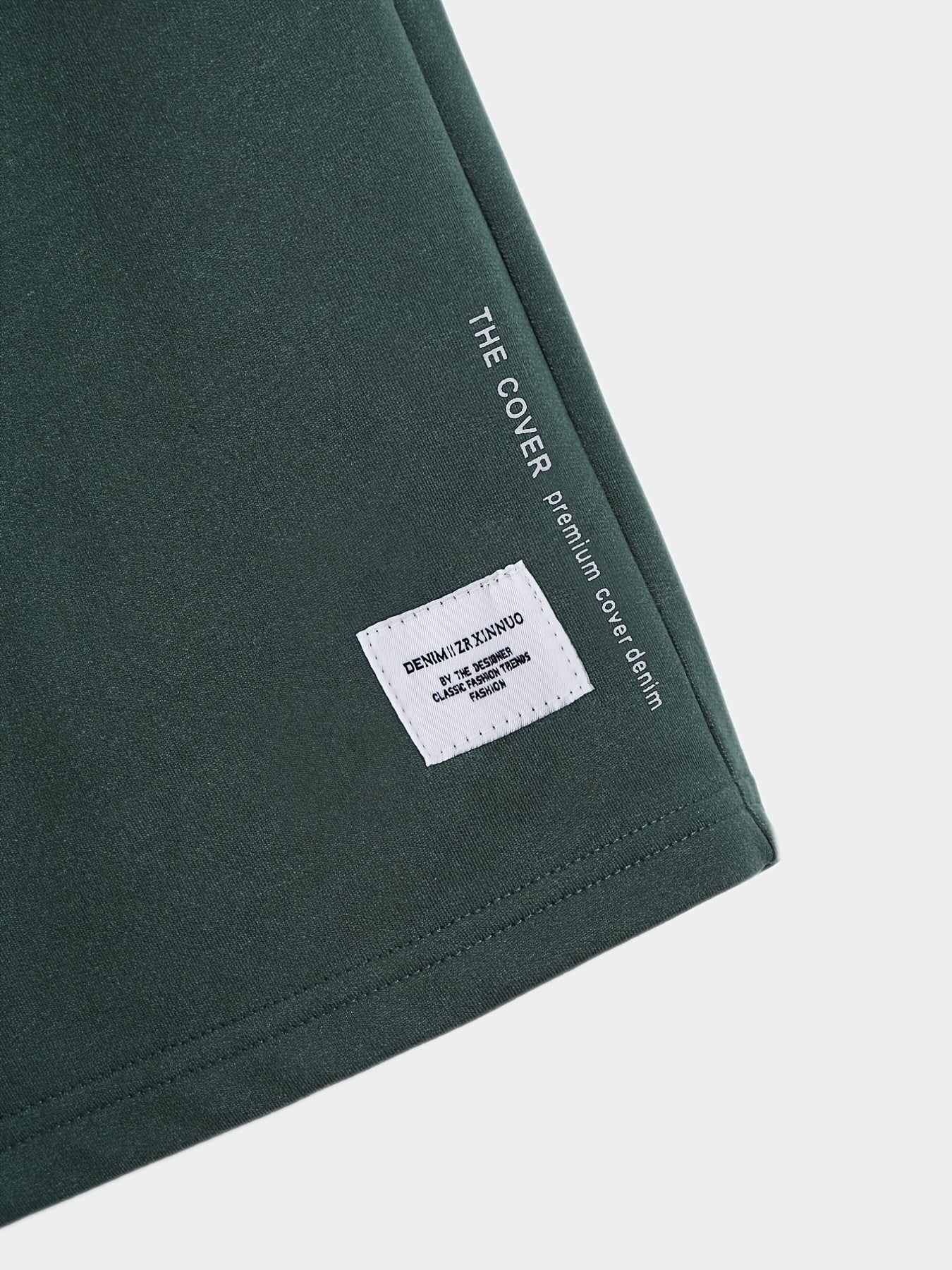Men's Casual Green Stretch Knitted Cotton Shorts for Summer