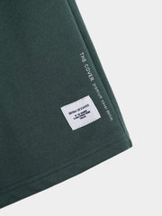 Men's Casual Green Stretch Knitted Cotton Shorts for Summer