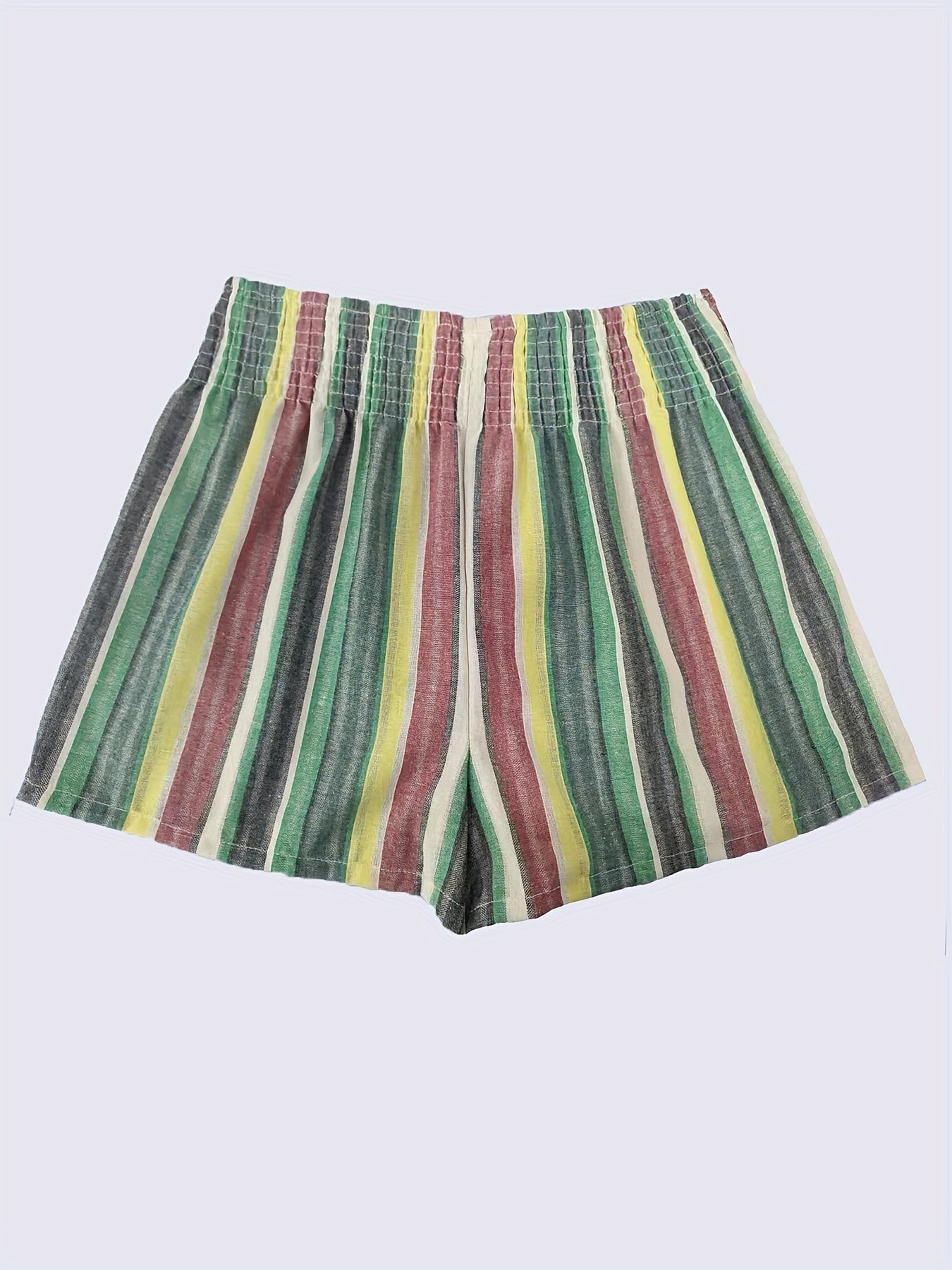 Striped Summer Shorts Casual Women's Clothing