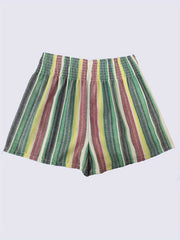 Striped Summer Shorts Casual Women's Clothing