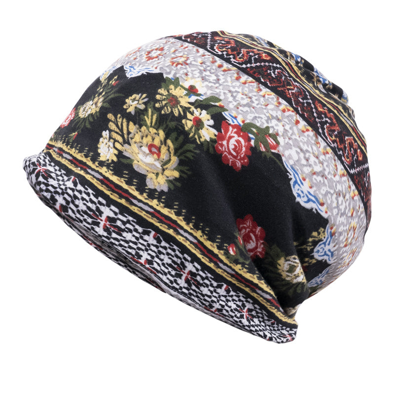Retro Style Floral Printed Sun Hat Headwrap