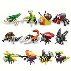 12pcs Insect Animal Party Building Blocks Educational Toys