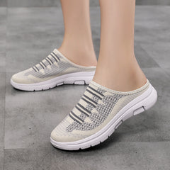 Mesh Breathable Slip on Shoes Contrast Soft Slippers Women's Footwear