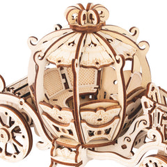 3D Wooden Pumpkin Carriage Puzzle Detailed Model DIY Craft Kit