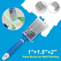 1pc Rubber Handle Paint Brush 1-2 Inch for Wall Stains Varnish Coating